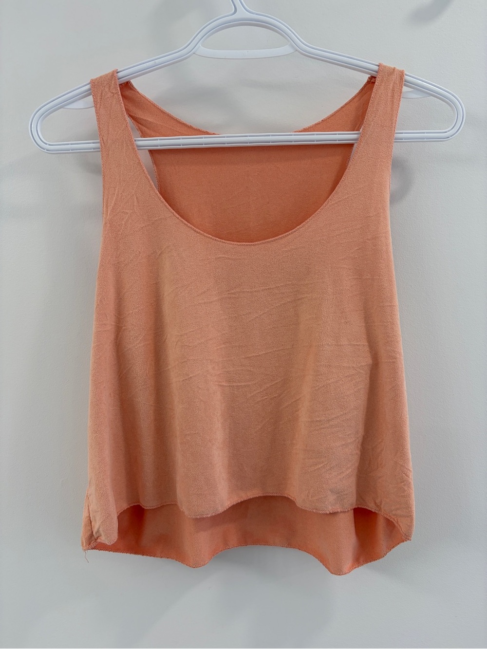 Peach Sleeveless Scoop Neck Tank Top